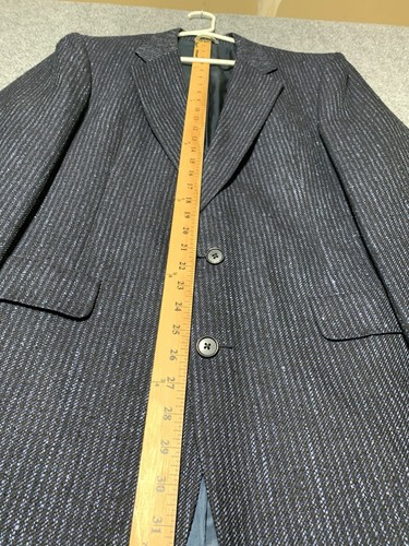 VtG Christian Dior Mens Wool Tweed Blazer 42L Blue Black 2 Button Spot* - Picture 14 of 18
