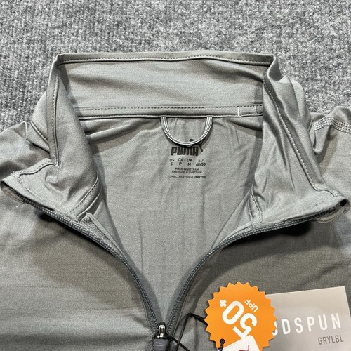 Puma 1/4 Zip Small Gray Cloudspun Pullover - Picture 13 of 20