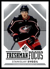 STANISLAV SVOZIL 2023-24 SP AUTHENTIC FRESHMAN FOCUS RC COLUMBUS BLUE JACKETS