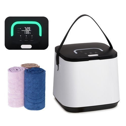Luxury Electric Towel Warmer Bucket Spa Quality 14 Liter with Timer Hooks and - Bild 2 von 10