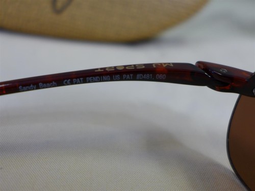 Gafas de sol deportivas MAUI JIM Sandy Beach/marrón tortuga MJ-408-10 media montura + estuche - Imagen 5 de 5
