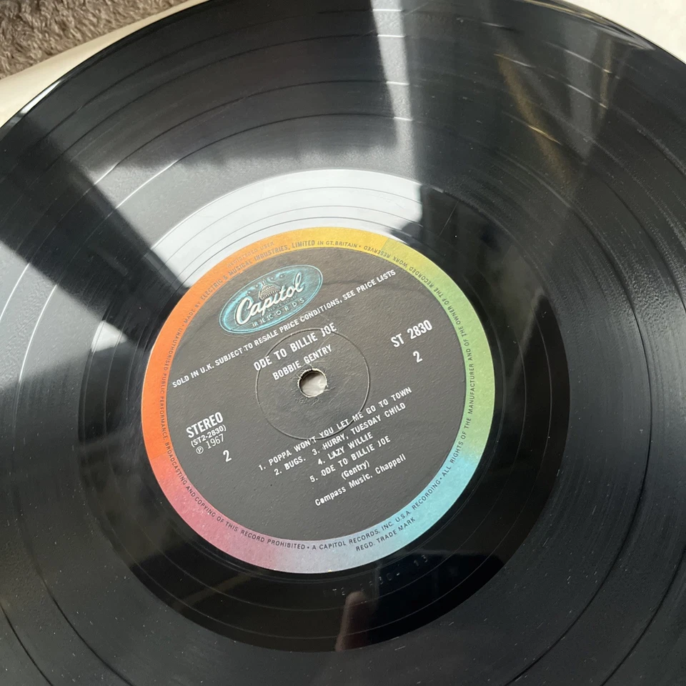 BOBBIE GENTRY…”Ode To Billie Joe”…Capitol 12” Vinyl Lp…(1967)…Ex - Image 4 of 4