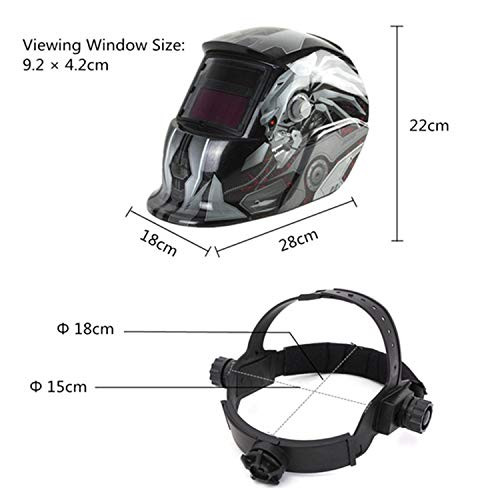 Welding Mask Auto Darkening, Solar Welding Helmet with 2 ARC Sensors - Picture 2 of 5