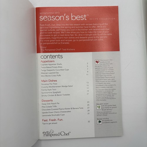 Lot 10 Pampered Chef SEASONS BEST COOKBOOKS Fall Spring Recipes - Imagen 9 de 21