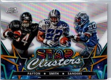 2024 Cosmic Chrome Star Clusters Barry Sanders Emmitt Smith Walter Payton #SCL5