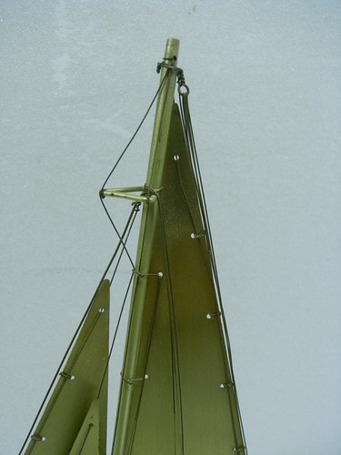 🇫🇷 MODELL SEGELBOOT MESSING TROPHÄE BOOT AMERICA'S CUP JCLASS SLOOP 1930 - Bild 8 von 14