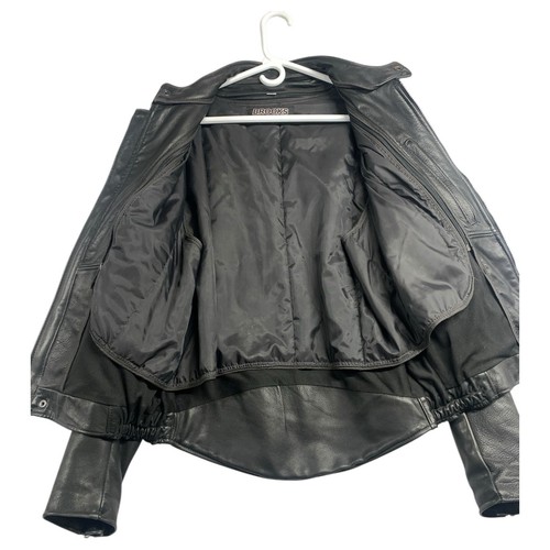 Vintage Brooks Leather Jacket Mens 46 Black Motorcycle Liner Made in USA - Picture 13 of 24