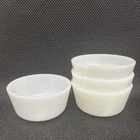 Set of 4 Vtg Anchor Hocking Fire-King Oven 434 Custard/Flan Cups 6 oz Milk Glass