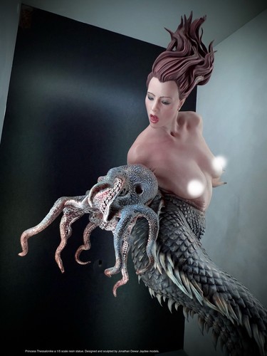 Erotic art Statue Thessalonike mermaid 1/5 Scale Jaydee Models Jonathan Dewar - Picture 5 of 16