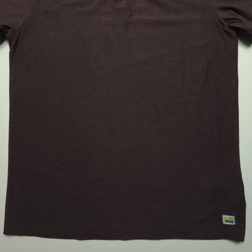 Vuori Mens Polo Shirt Medium Brown Minimalist Performance Golf Casual Athletic M - Picture 9 of 20