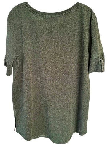 Jane & Delancey Damen Bluse Top Vintage Look Baumwollmischung Gr. L dunkel tiefgrün - Bild 2 von 8