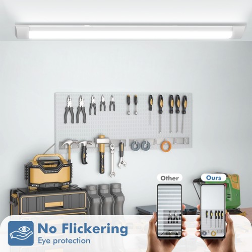 Lámpara LED para habitación húmeda lámpara de techo lámpara de taller lámpara de techo 60/90/120/150 cm - Imagen 9 de 21