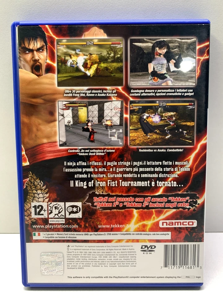 TEKKEN 5 - SONY PS2 - GIOCO USATO PERFETTAMENTE FUNZIONANTE PAL VERSION, foto 2 di 5