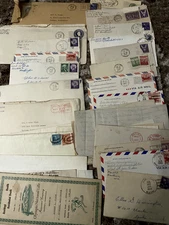 Handwritten letters from 1930's to 1960's to a scammer type person