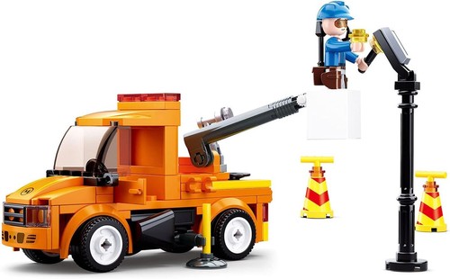 Sluban SL07169 Basket Crane Truck (122 Pieces) Play Set Clamp Building Blocks C - Picture 2 of 2