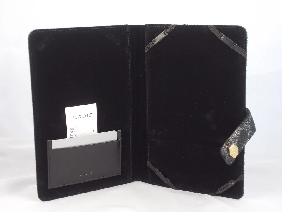 Lodis Gunmetal Taj Molly Tab Animal Print Leather Trim E-Reader Cover $78 - Image 3 of 3