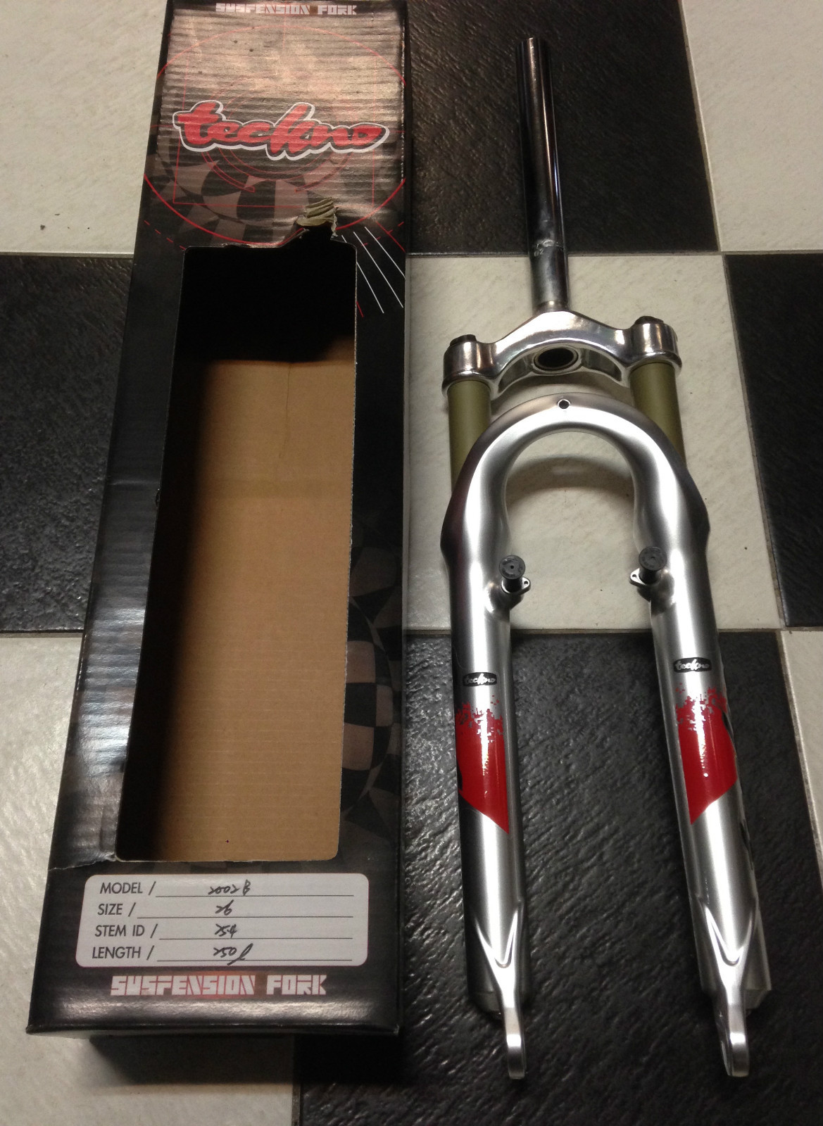 Forcella bici Mountain Bike Teckno 26 1 1 8 MTB Fork suspension 110 Forcella bici Mountain Bike Teckno 26 1 1 8 MTB Fork suspension 110
