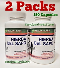 2 Packs HIERBA del SAPO Herb (Ergiuynm Carlinae) Healthy labs 180 Capsules