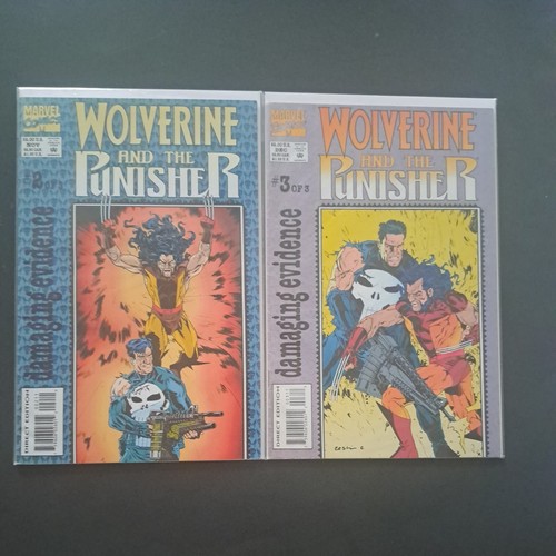 Wolverine Punisher #2 #3 Damaging Evidence 1993 Marvel 