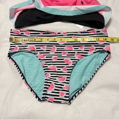 Justice Wassermelone 2-teiliger Volant Bikini Badeanzug Mädchen 16 Plus UPF 50+ NEU - Bild 9 von 12