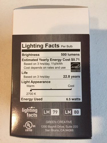 Grüne Creative LED Glühbirne 6,5W 500 Lum ersetzt 45W 40612 6,5R20DIM/827 - Bild 2 von 6