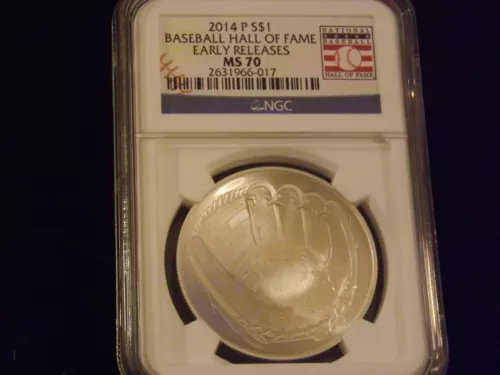 2014-P   50c  Baseball Hall Of Fame   Early Releases      NGC  MS 70