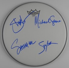 Steel Panther Fully Signed Autograph Drum Head REAL Epperson COA 12" Steel Panther Fully Signed Autograph Drum Head REAL Epperson COA 12"
