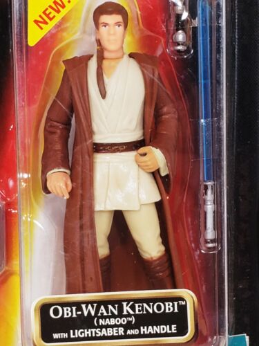 Star Wars Obi Wan Kenobi W/ Lightsaber & Handle + Commtech Chip 1999 Hasbro - Picture 2 of 9