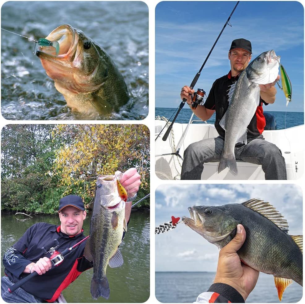 Fishing Lures Fishing Gear Tackle Box Fishing Attractants for Bass Trout Salmon eBay