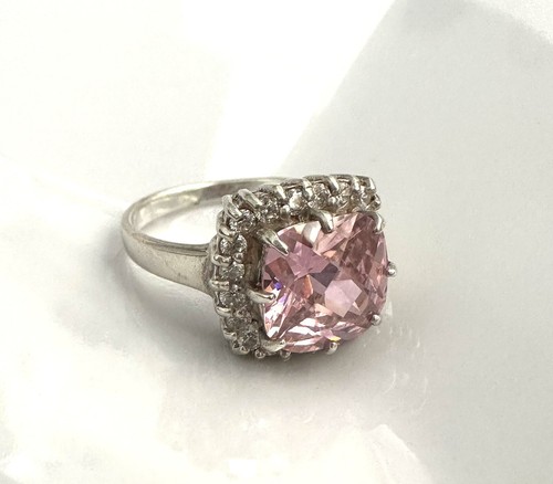 Set Of2:925 Sterling Silver Pink CZ Ring/925 Sterling Silver Chandelier Earrings - Picture 19 of 23