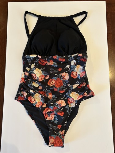 Cupshe Damen Badeanzug Einteiler Größe Large Blumenmuster verstellbare Träger Neu mit Etikett - Bild 1 von 6