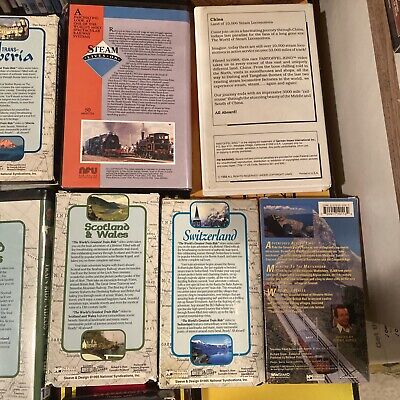VHS lot Of Trains Around The World Britian China New Zealand