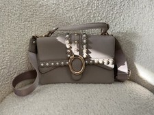 Borsa a mano piccola tracolla Liu Jo ecopelle beige perla oro chiusura serpente