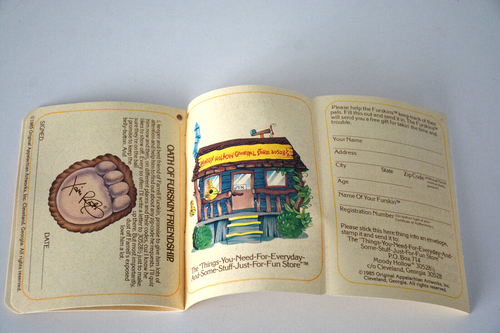 Peluche orso pelle 22" Coleco Xavier Roberts Farrell vintage 1984 pulsante libro di fiabe - Foto 16 di 19