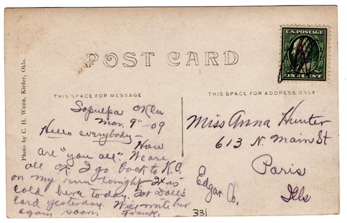 RPPC GLENN OILFIELD KIEFER OK 1909 - Bild 2 von 2