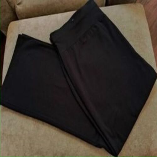 WOMEN'S PLUS SIZE 4 X/26-28 R, BLACK, WIDE LEG, YOGA WAIST, PANTS COTTON/SPANDEX