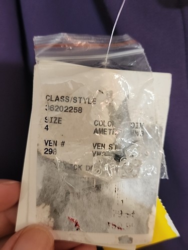 Davids Bridal Vera Wang Gown Purple Sz4 C74 - Picture 11 of 18