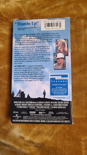 October Sky 2000 Special Edition VHS Jake Gyllenhaal Laura Dern - Picture 2 of 3