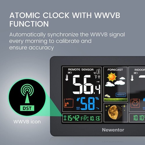 Advanced Indoor Outdoor Wireless Thermometer with Forecast & Barometric Pressure - Picture 6 of 9
