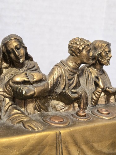  Vintage "Das letzte Abendmahl" Kreidegeschirr Skulptur von The Silvestri Bros Co  - Bild 11 von 15