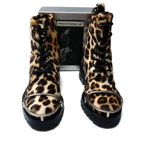 Alexander Wang Lyndon Leopard Print Women's 6 US Combat Boots (0102) - Picture 13 of 17
