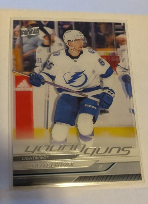 2024-25 Upper Deck Series 1 Young Guns #218 Maxwell Crozier Clear Cut
