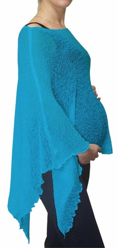 Ladies Poncho One Size Maternity Pregnancy Crochet Lace Fish Net Batwing - Picture 164 of 181