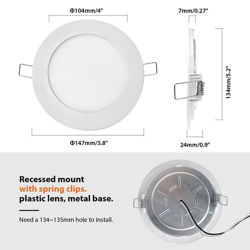 12V LED Ceiling Light RV Camper Under Cabinet Dome Lamp 3.4"/3.5"/3.8"/4.5"/5.8" - Bild 98 von 106