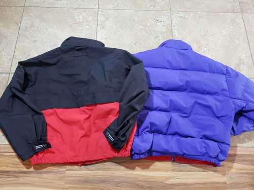 Triple FAT Goose Down Black Purple Liner Puffer Jacket Coat Ski Rare Sz L - Picture 2 of 8