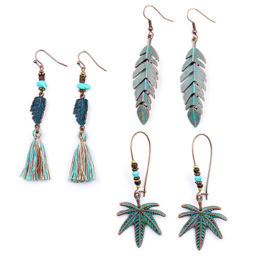 3 Pairs Bohemian Tassel Womens Vintage Earrings Drop Dangle Jewelry Earring Set - Picture 15 of 53