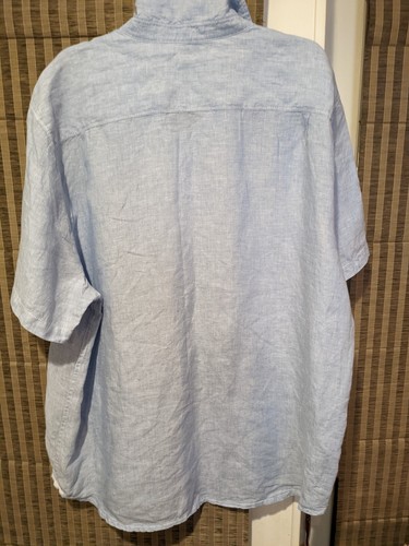 NWOT Tommy Bahama Linen Light Blue Shirt Linen Size XXG/TTG - Picture 10 of 12