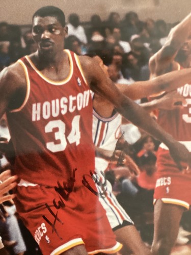 HAKEEM OLAJUWON Houston Rockets Autographed Framed Photo-Authentic-COA - Picture 7 of 12