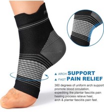 Plantar Fasciitis Sock 6 Pairs- L Men  Women. SHIPS FREE FROM USA