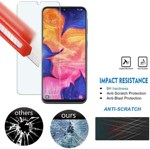 Paquete de 5 protectores de pantalla de vidrio templado HD transparente para Samsung Galaxy A10E - Imagen 6 de 9